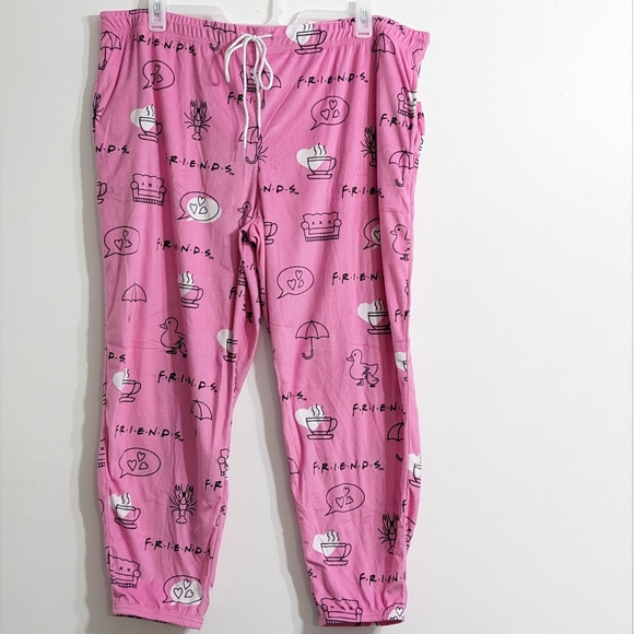 FRIENDS Women's Plus Size Super Soft Cozy Pajama Pants With Pockets, Size 2X NEW - Picture 3 of 8